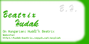 beatrix hudak business card